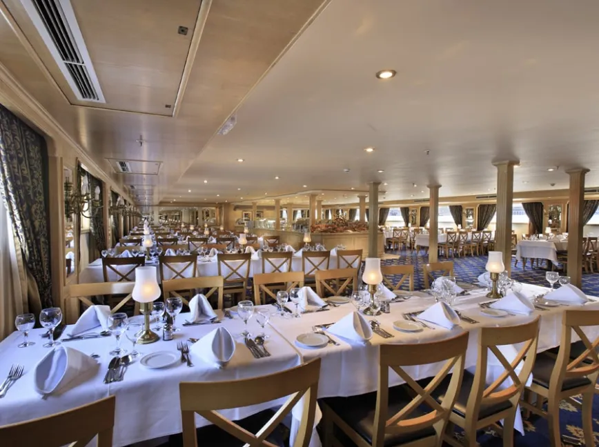 Restaurant aboard the JAZ Crown Emperor Nile Cruise Nile cruise
